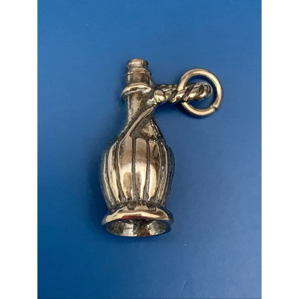 Wine Jug Sterling Silver Jewelry Charm #vino #decanter #carafe #party
